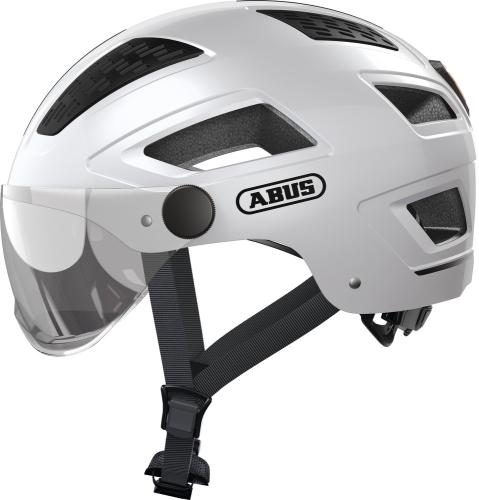 ABUS Hyban 2.0 ACE Velohelm mit Visier - Polar White
