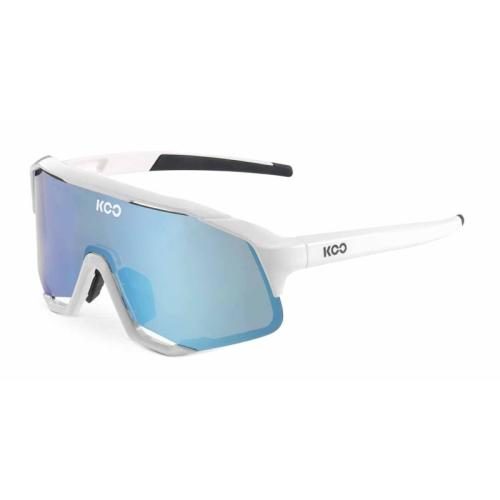 KOO Demos Sportbrille Cycling - white/turquoise