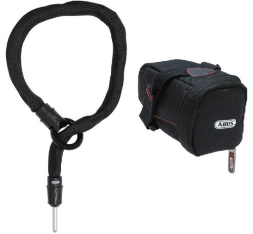 Abus Schlaufenkette Adaptor Chain IVY 6KS/100 mit Satteltasche ST5950 - schwarz