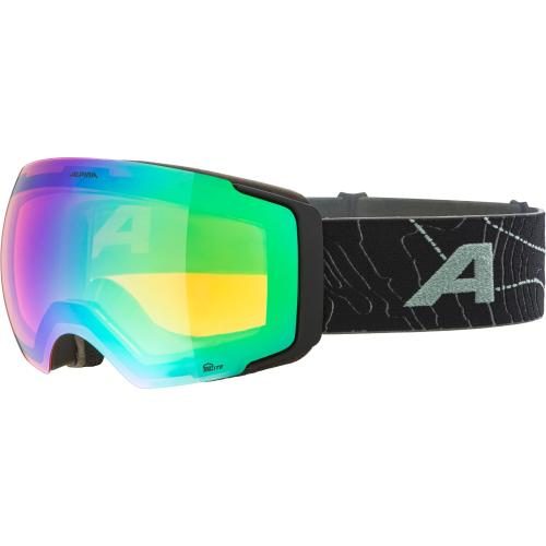Alpina Falera Mag Matt Q-Lite Skibrille - black-green, silver s2