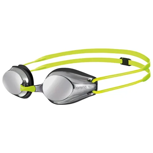 arena, Arena Jr Tracks Mirror Schwimmbrille gelb, Harte GläserVerspiegelte Gläser