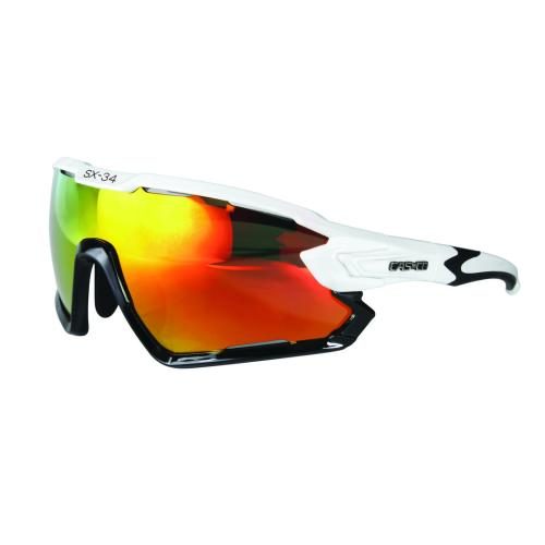 Casco Sportbrille SX-34 Carbonic - weiss-schwarz rot