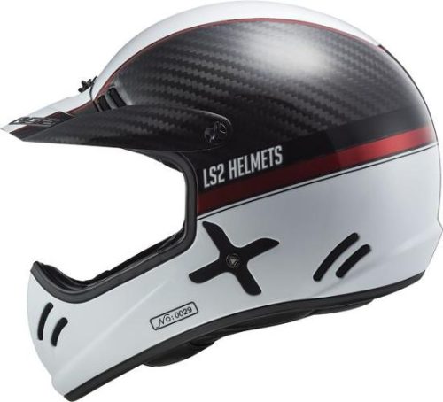 LS2 MX471 Xtra Yard Helmet - carbon white red
