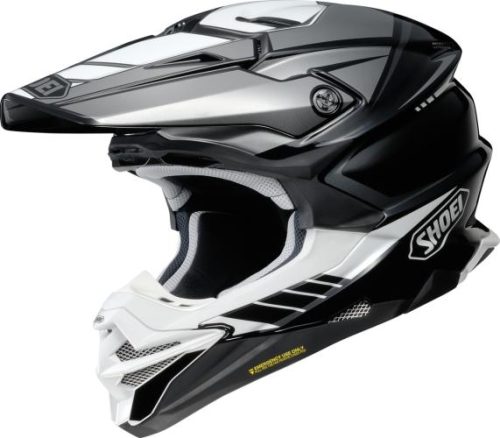 Einzelstück SHOEI Motocrosshelm VFX-WR 06 JAMMER TC-5 - schwarz-weiss-silber