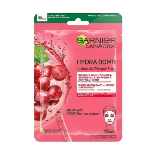 Garnier, Garnier - SkinActive Hydra Bomb Tuchmaske Intensiv Straffend, Hydra Bomb anti age, 1 Stück