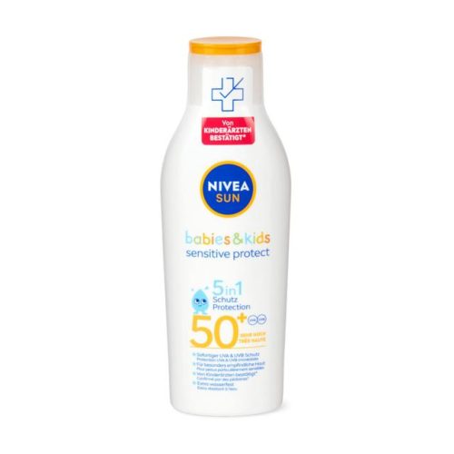 NIVEA SUN, NIVEA SUN - Babies & Kids Sensitive Protect Lotion LSF 50+, Sun Babies & Kids Sensitive Protect Lotion, 200 ml