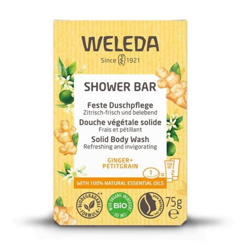 Weleda, Weleda - Feste Duschpflege Ginger + Petitgrain, 75 g