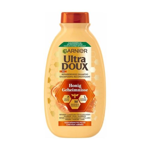 Ultra DOUX, Honig Geheimnisse Aufbauendes Shampoo, Kräftigt, Schützt Und Nährt Strapaziertes Und Brüchiges Haar Damen  300ml