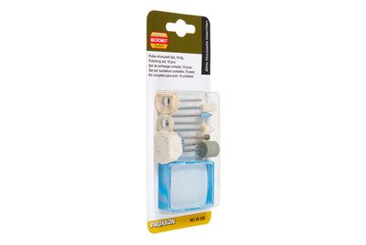 Proxxon Micromot, Polier-Komplett-Set 10tlg. Proxxon Micromot 28 285 Schaft-Ø 2,35 mm