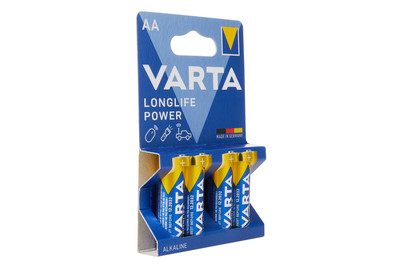 VARTA, VARTA Batterie Longlife Power 04906 121 414 AA/LR06, 4 St&uuml;ck