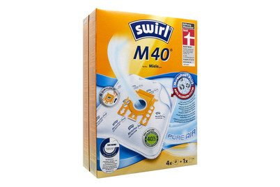 Swirl, Swirl Staubsaugerbeutel M 40 (M 54) AirSpace® Orange, Weiß 4 Stück