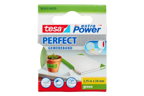 tesa, TESA Extra Power Perfect 2.75mx38mm 563430003 Gewebeband. gr&uuml;n