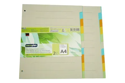 Oecoplan, Oecoplan Kartonregister A4 extra-breit 10-teilig