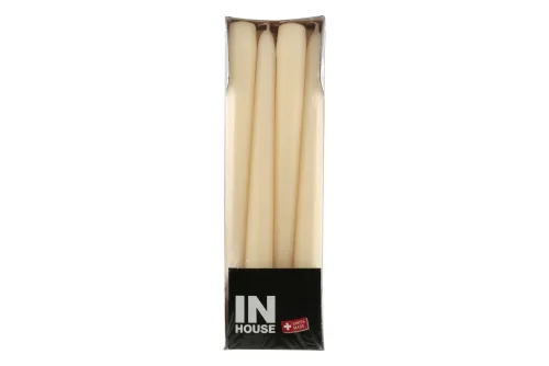 Inhouse, InHouse Spitzkerzen ecru 2.2x24cm 12 Stück