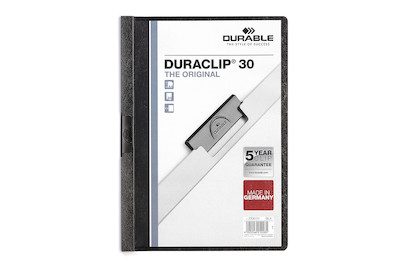 DURABLE, DURABLE Klemmhefter DURACLIP 30 2200/01 f&uuml;r 30 Blatt A4 schwarz