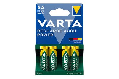 VARTA, VARTA Batterie Akku 5716101404 R2U, AA/HR6, 2600 mAh, 4 S.