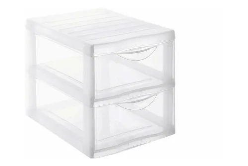 Rotho, ROTHO Schubladenbox Optimo A4 1421900096WS transparent 2 Schubladen