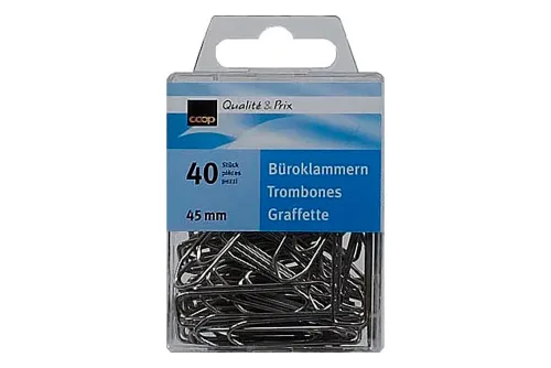 Coop, Coop Qualité&Prix Büroklammen 45mm 40 Stk.