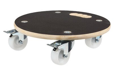 undefined, Transportroller aus Filmsiebdruckplatte rund, mit FSC®-Zertifizierung Ø 380 mm, Höhe 118 mm