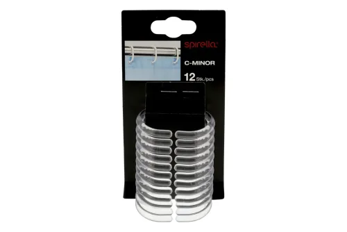 Spirella Duschvorhangringe Transparent | 12 Stück