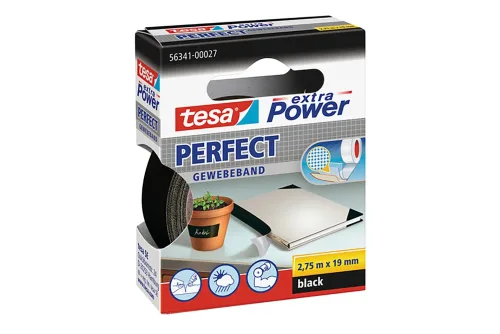 tesa, TESA Extra Power Perfect 2.75mx19mm 563410002 Gewebeband. schwarz