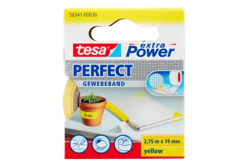 tesa, TESA Extra Power Perfect 2.75mx19mm 563410003 Gewebeband. gelb