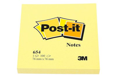 Post-it, POST-IT Haftnotizen 76x76mm 6820 gelb 100 Blatt