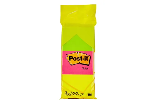 Post-it, POST-IT Neon Notes 38x51mm 6812 3 Farben ass. 100 Blatt