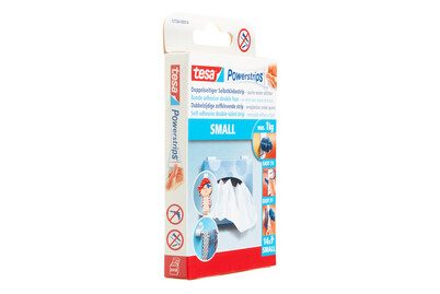tesa, TESA Powerstrips Small 14x34mm 575500001 abl&ouml;sbar, doppelseitig 14 Stk.