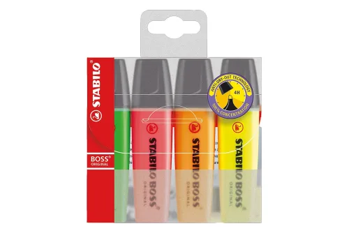 STABILO, STABILO Boss Leuchtmarker Original 70/4 4 Farben ass.