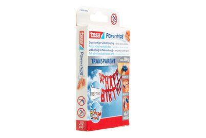 tesa, TESA Powerstrips Deco 16 St&uuml;ck 588000001 transparent, doppelseitig