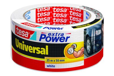 tesa, tesa Kraftklebeband extra Power Universal Weiss 50 mm (B) x 25 m (L) Kraftklebeband