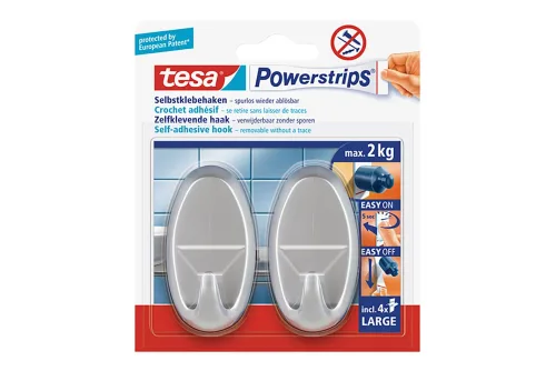 tesa, TESA Powerstrips Haken L 580500001 chrom