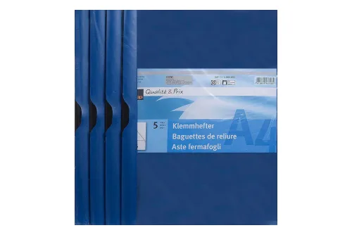 Coop, Coop Qualité&Prix Klemmhefter A4 blau 5 Stk.