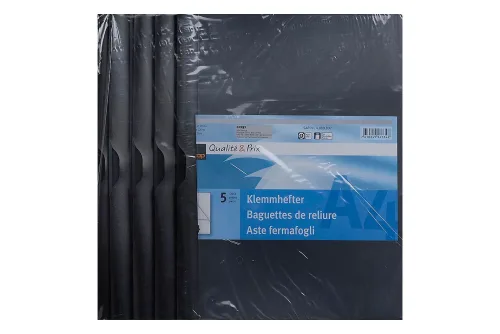 Coop, Coop Qualité&Prix Klemmhefter A4 schwarz 5 Stück