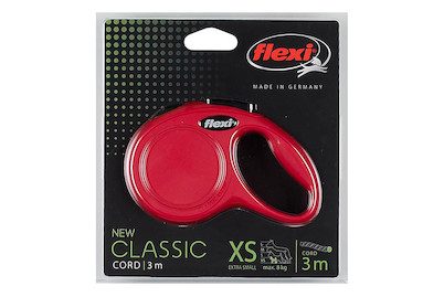 Flexi, Flexi New Classic Seil rot XS, 3 m, 8 kg