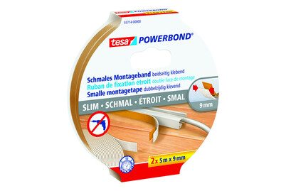 tesa 55714-00-00 Montageband tesa® POWERBOND (L x B) 5 m x 9 mm 2 Rolle(n)