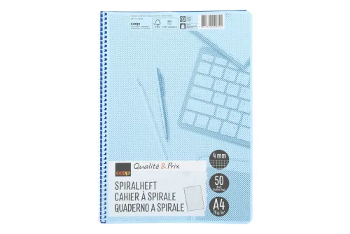 Coop, Coop Qualité&Prix Spiralheft A4 4mm kariert ohne Rahmen