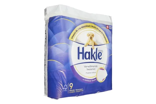 Hakle Verwöhnende Sauberkeit Toilettenpapier, 9 Rollen