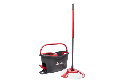Vileda, vileda - Turbo EasyWring & Clean Box - Wischmop-Set, One Size, Rot Bunt