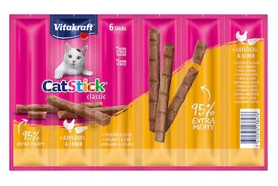 Vitakraft Cat Katzensnack Snack Geflügel & Leber 6 Stück