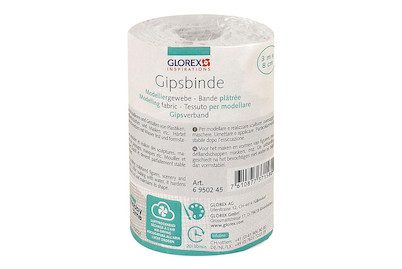 Glorex Gipsbinde Modelliergewebe | 3 m × 8 cm
