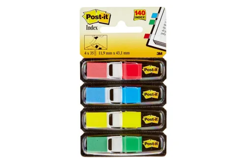 Post-it, POST-IT Index schmal 11.9x43.2mm 683-4 4-farbig ass./4x35 Blatt