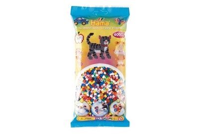 Hama, HAMA B&uuml;gelperlen Midi G101205-00 Mix 00, assortiert 6000 St&uuml;ck