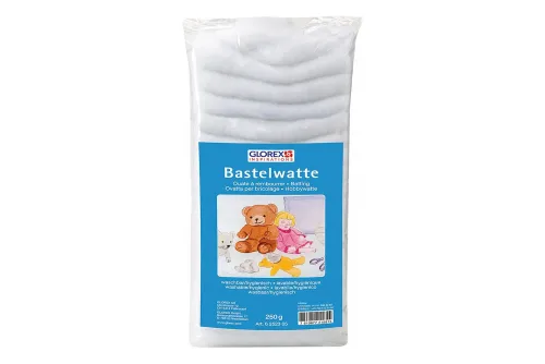 GLOREX, GLOREX Bastelwatte 250g 6252305 weiss