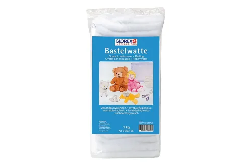 GLOREX, GLOREX Bastelwatte 1kg 6252405 weiss
