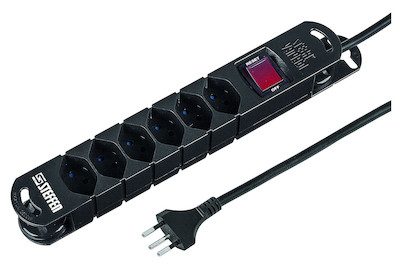STEFFEN, STEFFEN Steckdosenleiste 3m 20201136S schwarz 6 Stecker