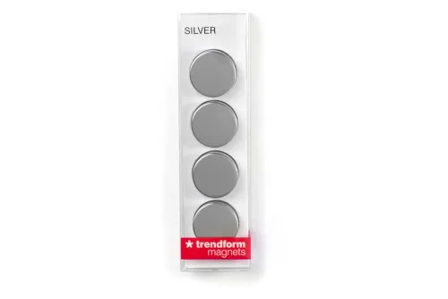 trendform, TRENDFORM Magnete SILVER TF2735 silber 4 St&uuml;ck