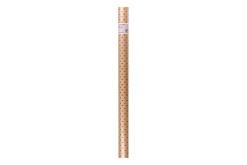 undefined, Geschenkpapier 70cmx5m Kraft Herzen rot