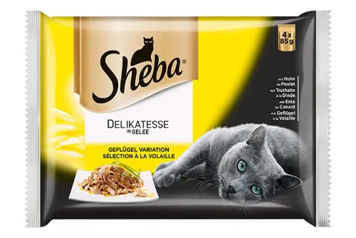SHEBA, SHEBA -  Delikatesse in Gelee Geflügel Variation Beutel 4x85g, 340 g